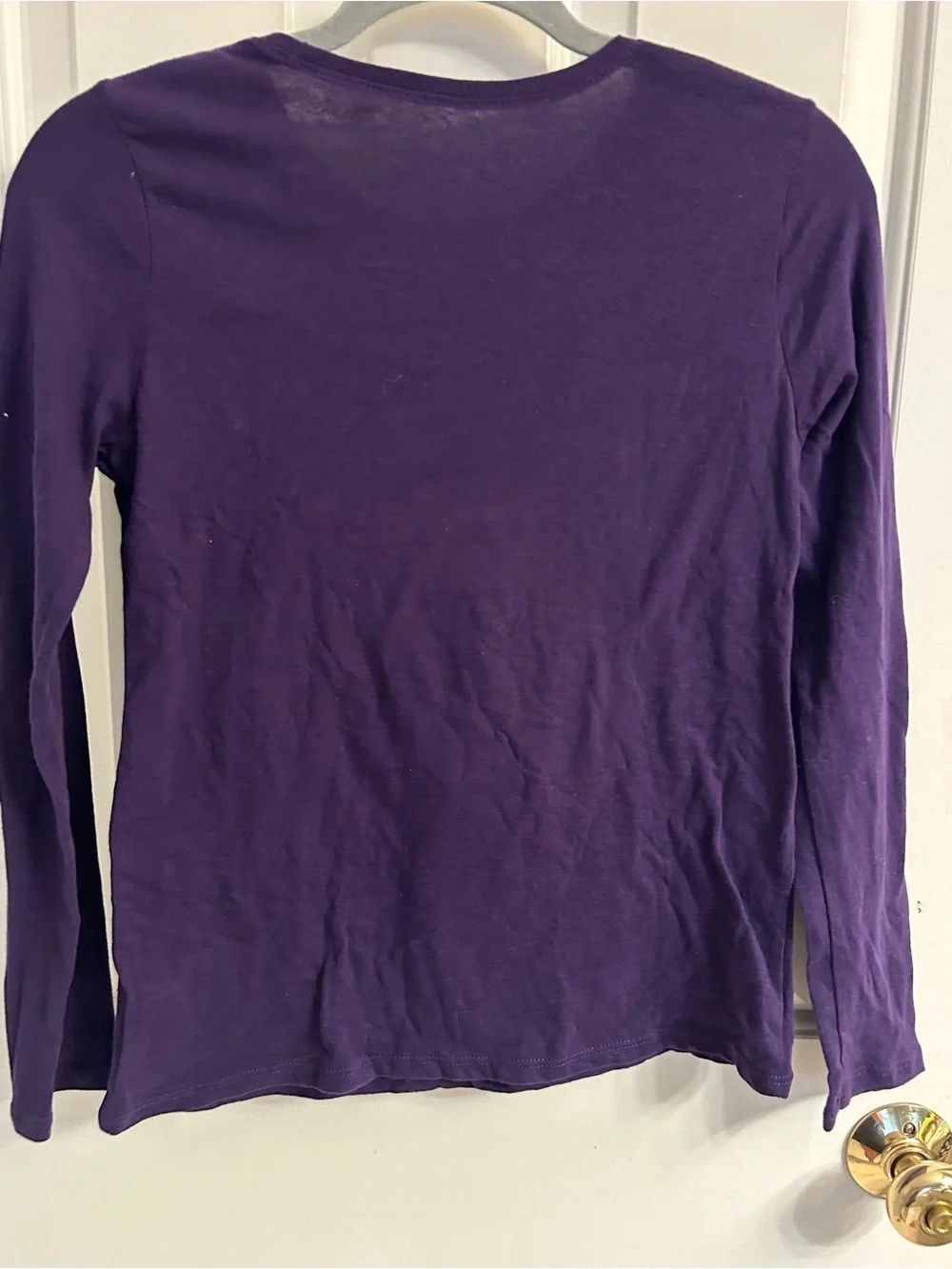 NWT-The Children's Place Purple Long Sleeve Tee with Rose Gold  Crown Graphic